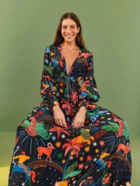 XS FARM RIO Zodiac Maxi Dress